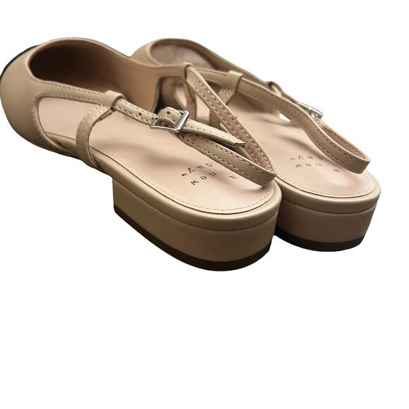 A NEW DAY Maxine Cap-toe Slingback Flats Tan 8.5 Wide - Picture 5 of 5